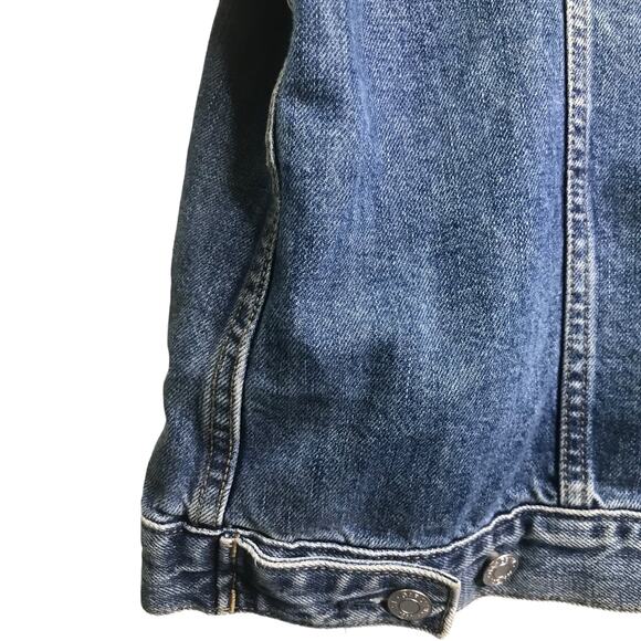 Gap 1969 Jeans Jacket Womens Size L Blue Denim Cotton Button Up Collar - Picture 8 of 13
